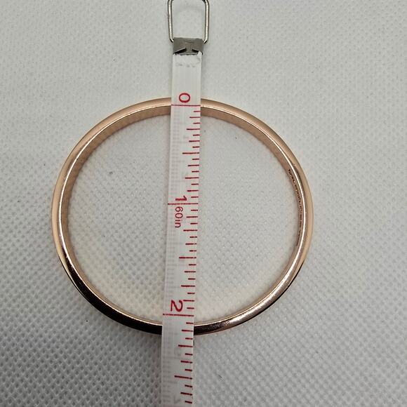 Kate Spade Rose Gold Thin Hinge Spade Bangle Bracelet - Picture 8 of 8